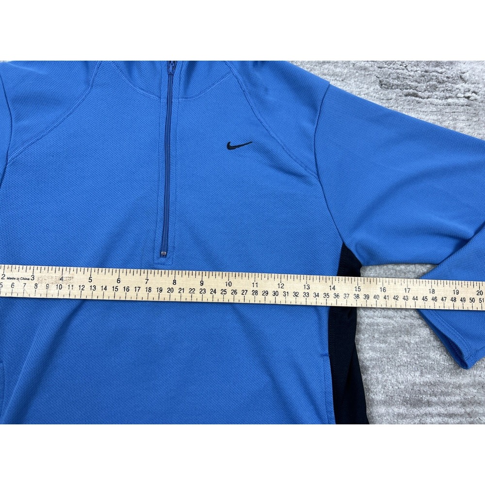 Nike Hoodie Women XS Blue Half Zip Pullover Athletic Long Sleeve Side Stripe - Picture 4 of 12